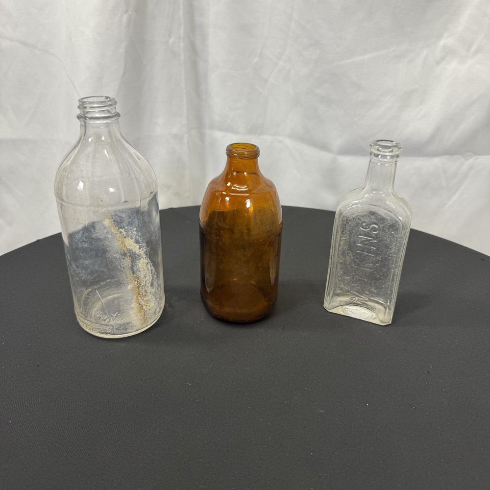 3 Antique Mixed‎ Bottle Lot